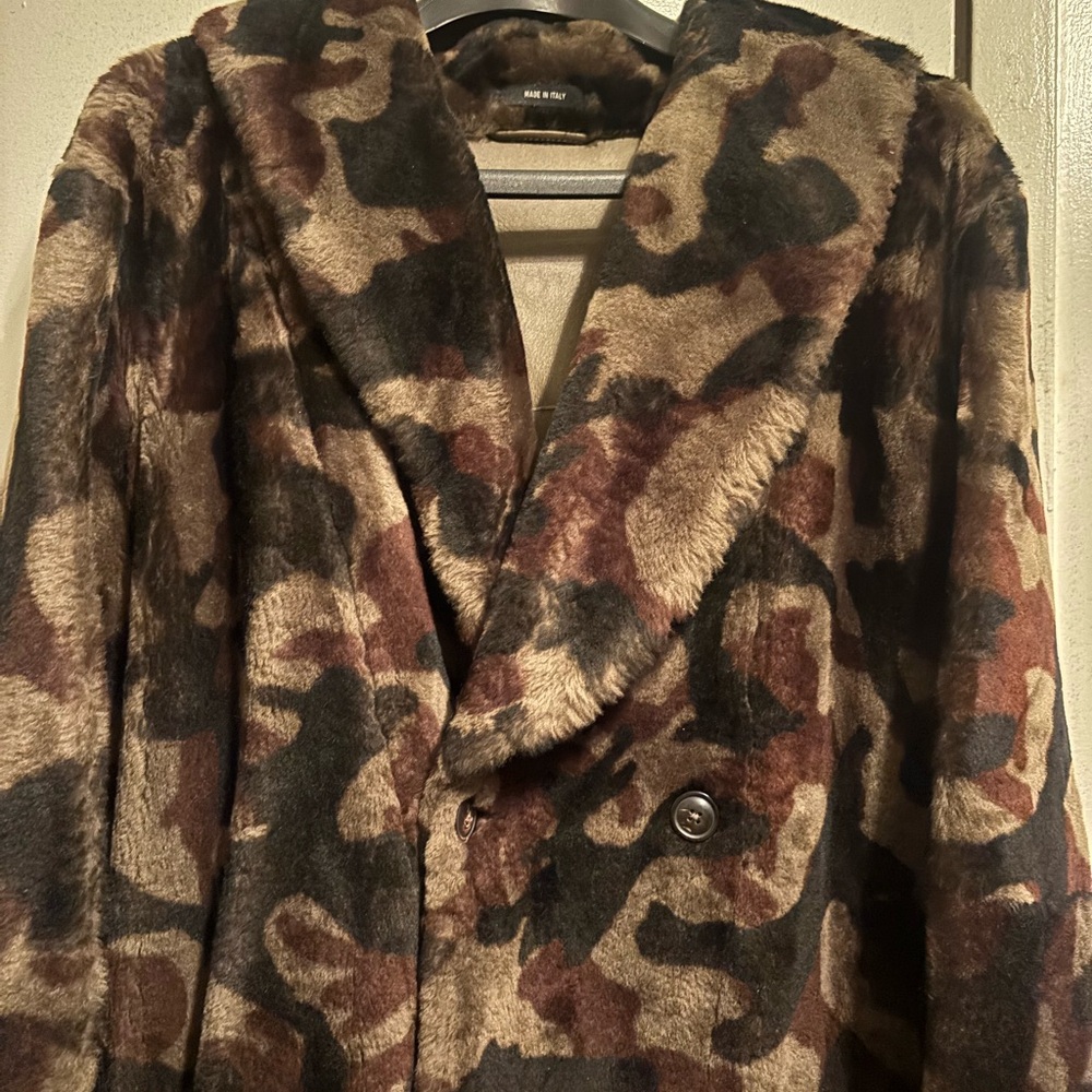 Todd Snyder Men's Camouflage shearling Coat